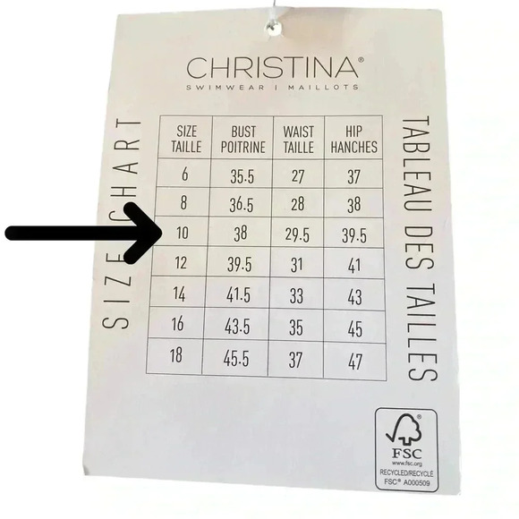 Christina, Tankini, Size 10, Blue, Pink & White ☀️ - Picture 8 of 9